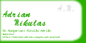 adrian mikulas business card
